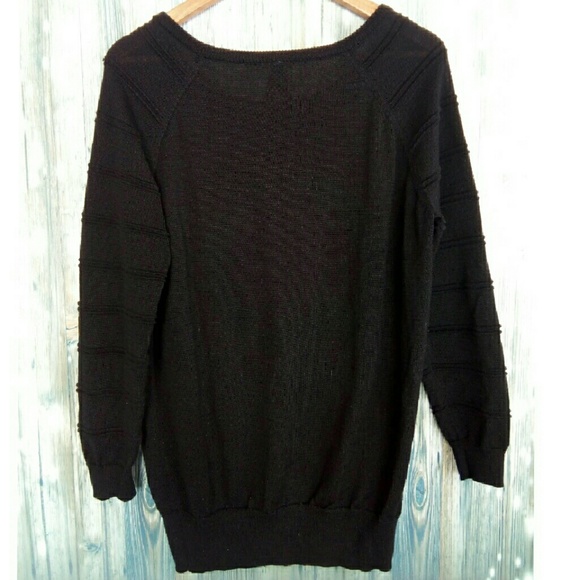 Yoki ribbed sleeve sweater XL Black - Picture 3 of 8